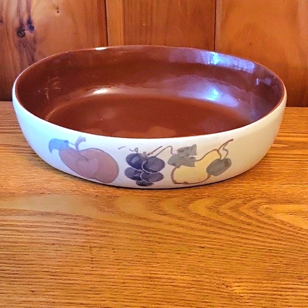 Cape Cod Chatham Pottery 'Country Harvest' Oval Baking Dish